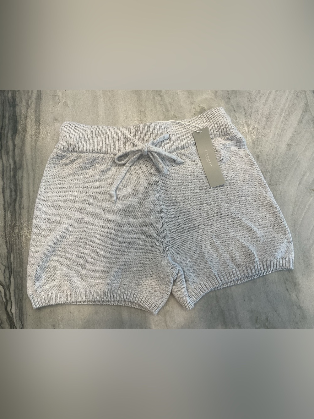 One Grey Day (REVOLVE) Light Gray Knit Shorts